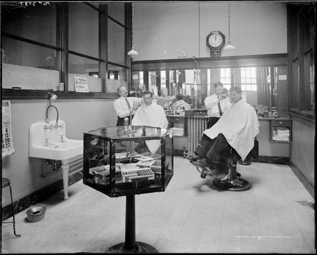 Barbers in a barbershop