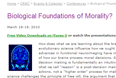 Conference: Biological Foundations of Morality