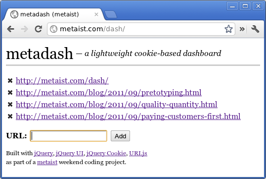 Code Review: metadash