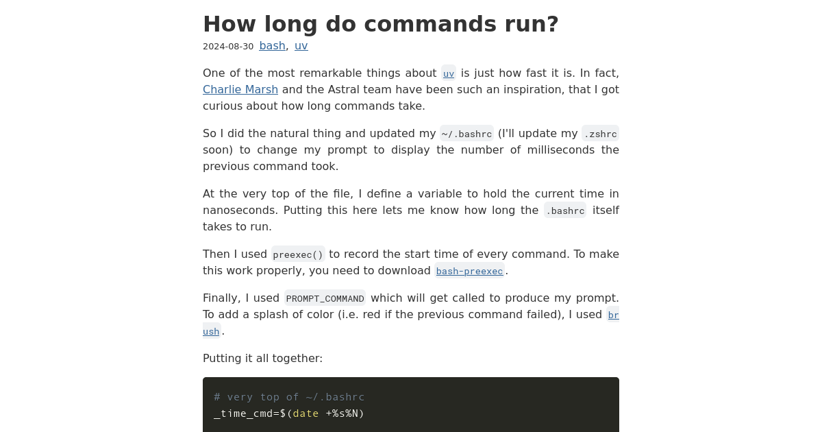 How long do commands run?