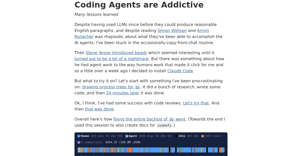 Coding Agents are Addictive