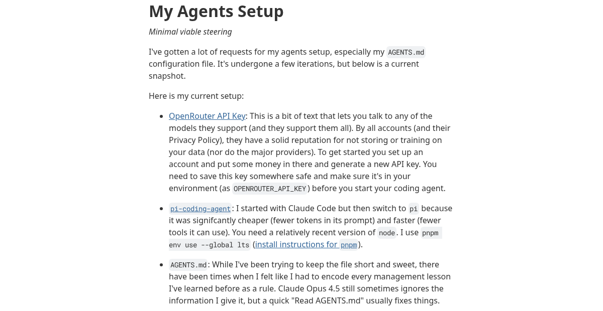 My Agents Setup